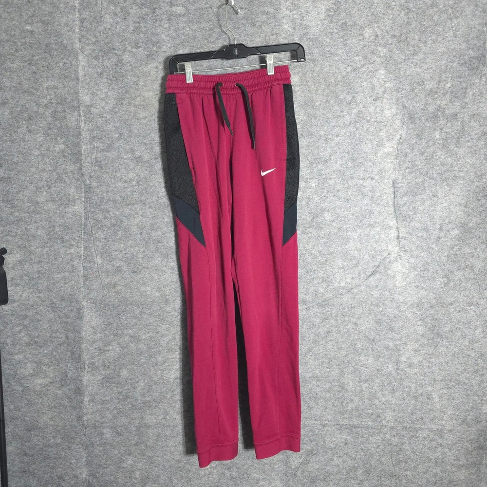 Nike Dri-FIT Joggers Mens Small Burgundy CQ0307-610 Tapered Fleece Sweatpants
